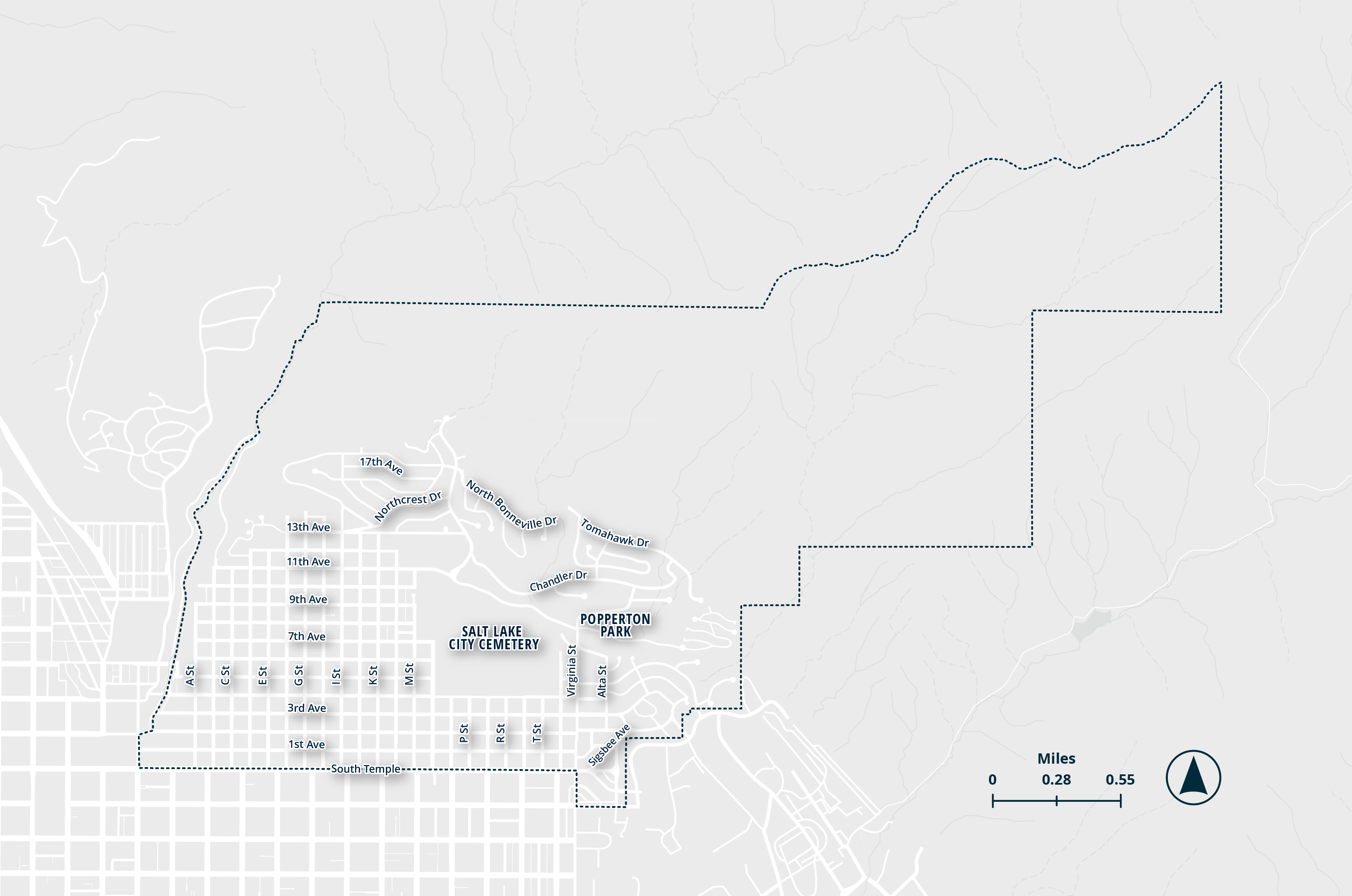 Map of Avenues Community Boundaries