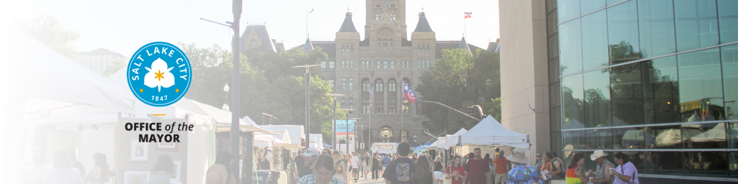 project web banner with mayor logo